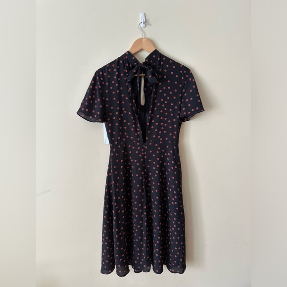JustFab Polka Dot Dress with Peephole - Picture 2 of 2